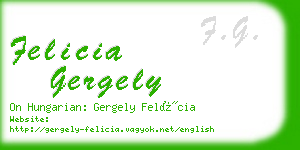 felicia gergely business card